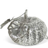 AN ITALIAN SILVER PUMPKIN-FORM PUNCH BOWL, COVER, AND LADLE - photo 1