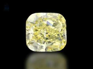 DiamanTiefe: sehr wertvoller Fancy Diamant hervorragender Qualität, GIA-Report, 8,18ct Natural Fancy Yellow/VVS1
