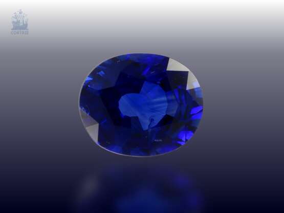 Saphir: schöner, natürlicher blauer Ceylon-Saphir von 2,63ct, Zertifikat - Foto 1