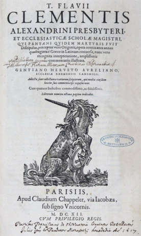 Clemens Alexandrinus. - Foto 1