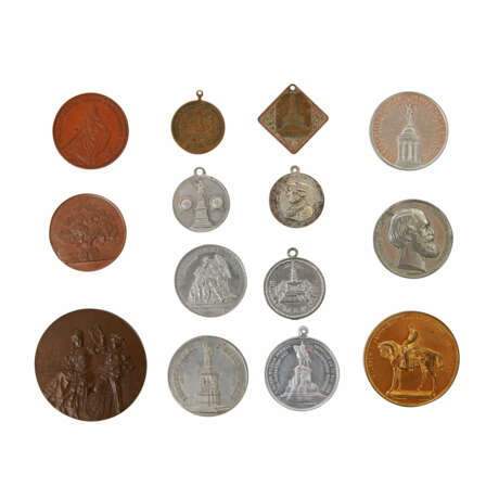 1870/71 Deutsch-Französischer Krieg - Medaillen Denkmäler und Allegorien, z. B. Völkerschlachtdenkmal und - photo 1