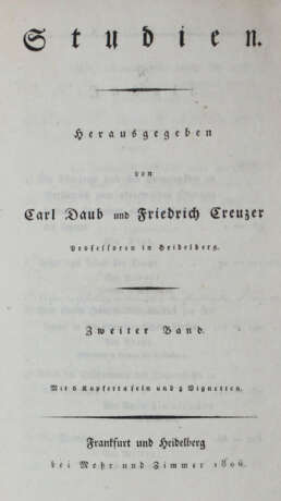Daub, C. u. F.Creuzer (Hrsg.). - фото 1