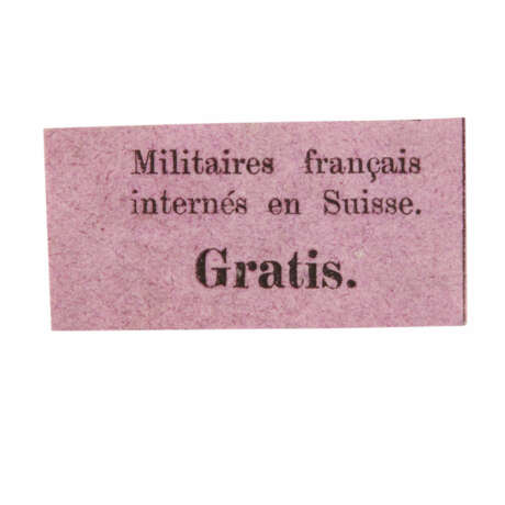 Schweiz – 1871, Portomarke für interniertes französisches Militär, - фото 1
