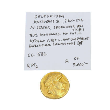Seleukiden/GOLD - Goldstater 261-246 v. Chr/Seleukia am Tigris, Antiochos I., - фото 1