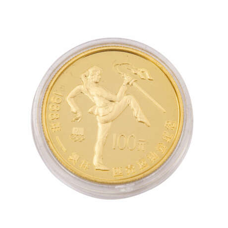 China/GOLD - 100 Yuan 1988 Olympische Spiele, - photo 1