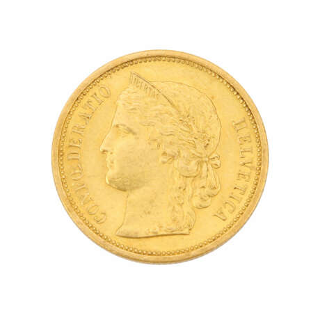 Schweiz/GOLD - 20 Franken 1883, - Foto 1
