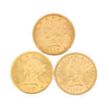 USA/GOLD - 3 x 10 Dollars Liberty Head - photo 1