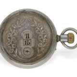 Taschenuhr: große digitale Taschenuhr nach Pallweber mit springender Stunde und springender Minute, ca.1890 - фото 1