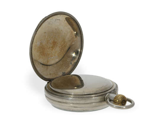 Taschenuhr: große digitale Taschenuhr nach Pallweber mit springender Stunde und springender Minute, ca.1890 - фото 4