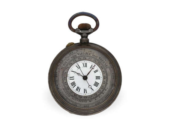 Taschenuhr: technisch interessante Taschenuhr mit Barometer, Frankreich um 1890 - фото 1