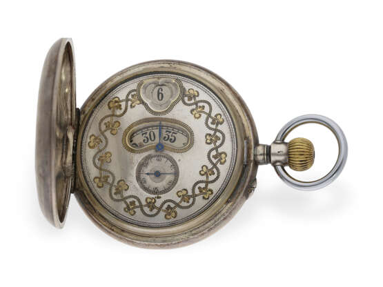 Taschenuhr: ungewöhnliche Savonnette mit digitaler Anzeige, gefertigt für den russischen Markt um 1890 - photo 1