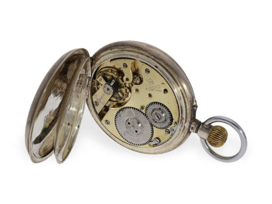 Taschenuhr: ungewöhnliche Savonnette mit digitaler Anzeige, gefertigt für den russischen Markt um 1890 - photo 2