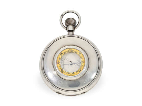 Seltenes, qualitätsvolles Expeditions-Taschenbarometer mit Höhenmesser und Kompass, Clark London 1894 - photo 1