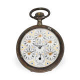 Taschenuhr: frühe "Weltzeit"-Taschenuhr mit 6 Zeitzonen, ca.1890 - photo 1
