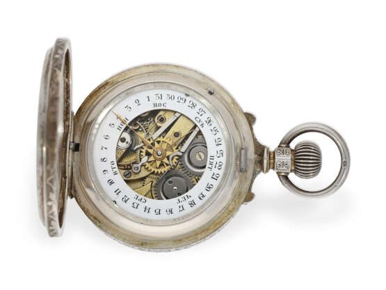 Taschenuhr: äußerst prächtige Savonnette mit verstecktem Kalender, gefertigt für Russland 1880 - photo 1
