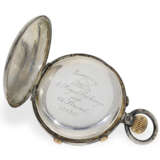 Taschenuhr: silberne Savonnette mit Schleppzeigerchronograph und Zähler, Dent London, ca. 1890 - photo 4