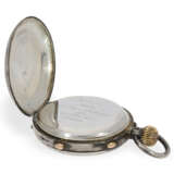 Taschenuhr: silberne Savonnette mit Schleppzeigerchronograph und Zähler, Dent London, ca. 1890 - Foto 6