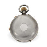 Taschenuhr: silberne Savonnette mit Schleppzeigerchronograph und Zähler, Dent London, ca. 1890 - Foto 7