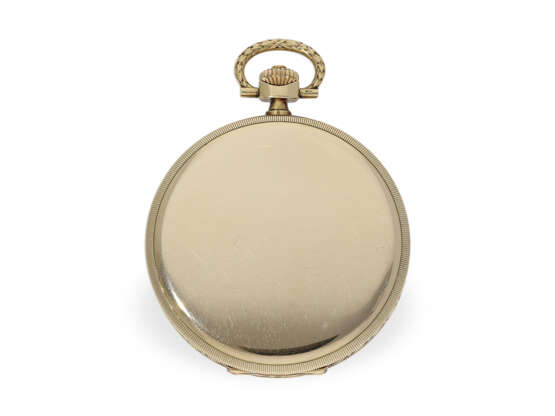 Taschenuhr: ausgesprochen schöne IWC Goldsavonnette mit Goldkette, ca. 1925 - Foto 7