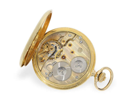 Taschenuhr: seltene IWC Goldsavonnette in Chronometerqualität, CHRONOMETER No. 728512, ca.1918 - фото 2