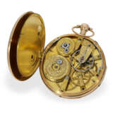 Frühe goldene Taschenuhr mit Prunk-Werk und springender Sekunde, gefertigt für den chinesischen Markt, ca. 1800 - Foto 2