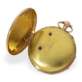 Frühe goldene Taschenuhr mit Prunk-Werk und springender Sekunde, gefertigt für den chinesischen Markt, ca. 1800 - фото 3