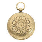 Taschenuhr: besonders schwere und prächtig gravierte englische Taschenuhr mit Goldzifferblatt, Hallmarks London 1866 - Foto 8