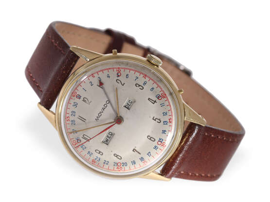 Armbanduhr: sehr schön erhaltene, große Movado "Triple Date" Ref. 4826, ca. 1950 - фото 1