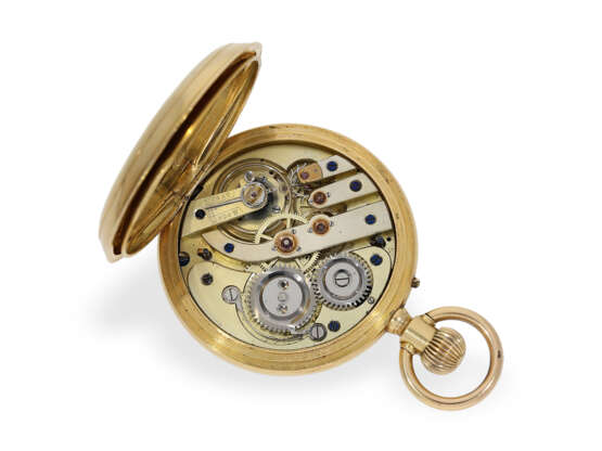 Taschenuhr: technisch interessante, astronomische Savonnette mit springender Stunde, ca. 1880 - Foto 2