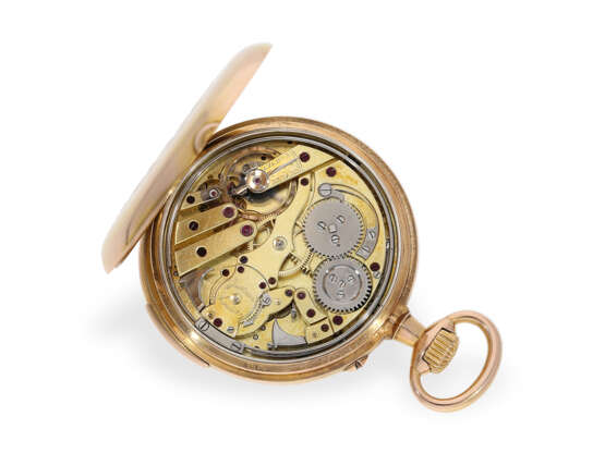 Taschenuhr: hochfeine Gustave Sandoz Präzisionstaschenuhr mit Minutenrepetition, Paris ca. 1890 - Foto 2