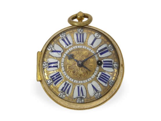 Taschenuhr: außergewöhnlich schöne, große Oignon, um 1710, königlicher Uhrmacher Decovigny Paris - фото 1