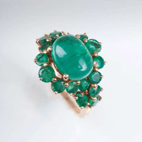Art Nouveau Saphir-Diamant-Ring - фото 1