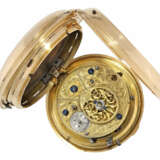 Taschenuhr: schwere goldene Doppelgehäuse-Spindeluhr mit Repetition auf Glocke, Freres Bordier a Geneve No.60999, Genf, für den englischen Markt, Hallmarks 1794 - Foto 2