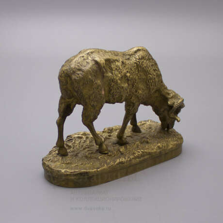“Ancient statuette of bronze Sheep at pasture France 19th century by P. J. Mene (Pierre Jules Mene)” - photo 3