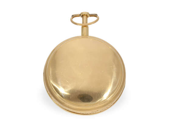 Taschenuhr: extrem seltene, schwere goldene Spindeluhr mit Minutenrepetition, Meuron & Company, ca.1800 - фото 5