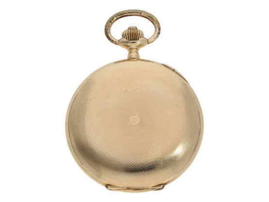 Taschenuhr: schweres und außergewöhnlich großes Schweizer Taschenchronometer mit Chronometerhemmung, ca. 1890, sehr schöner Erhaltungszustand - Foto 7
