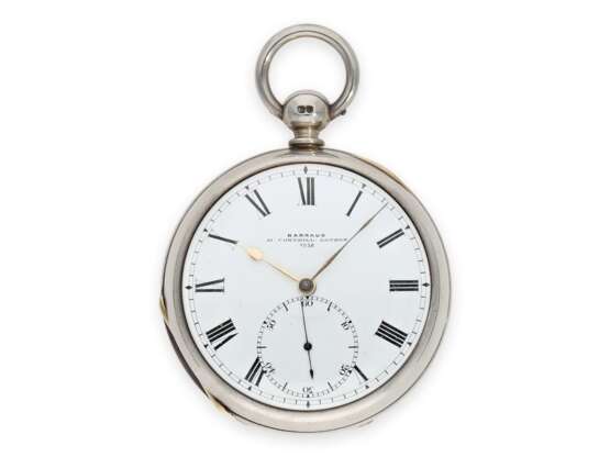 Taschenuhr: englisches Taschenchronometer von einem der bedeutendsten Chronometermacher, königl. Uhrmacher Barraud London, Nr. 1658, Hallmarks London 1851 - Foto 1
