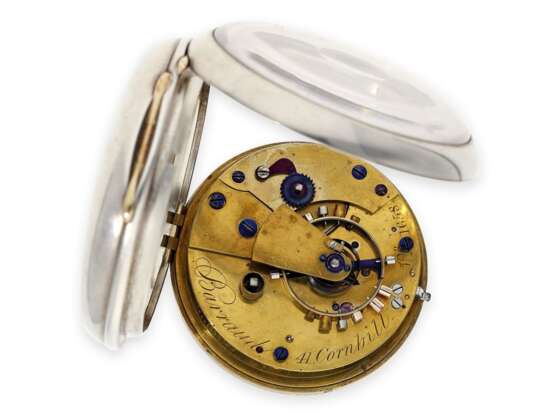 Taschenuhr: englisches Taschenchronometer von einem der bedeutendsten Chronometermacher, königl. Uhrmacher Barraud London, Nr. 1658, Hallmarks London 1851 - photo 3