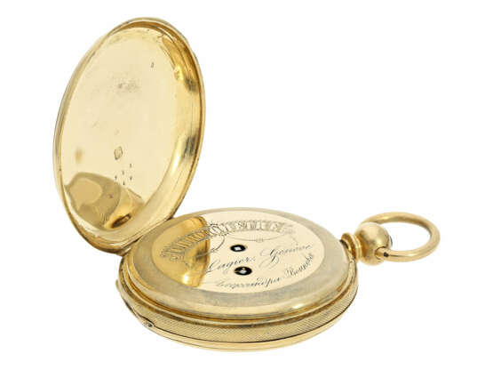 Taschenuhr: hochfeines Genfer Chronometer mit Repetition, signiert Lagier Geneve No.7610, ca. 1870 - Foto 6