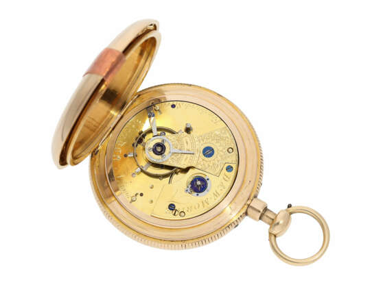 Taschenuhr: frühes englisches Taschenchronometer mit Repetition und sehr seltener Hemmung "Rubin-Duplex", No.5006, D. & W. Morice London - Foto 2