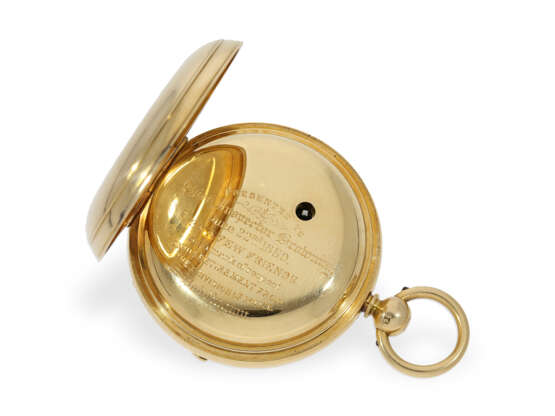 Taschenuhr: schweres englisches Taschenchronometer mit Mahagonibox, Knight & Bucknell London, 1818 - photo 2