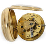 Taschenuhr: schweres englisches Taschenchronometer mit Mahagonibox, Knight & Bucknell London, 1818 - photo 3