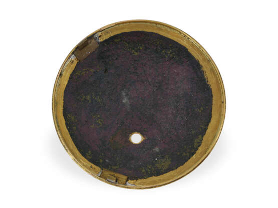 Taschenuhr: große, einzigartige Gold/Emaille-Taschenuhr mit Musikspielwerk, vermutlich Genf um 1800 - photo 8