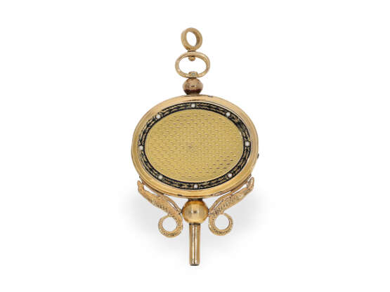 Uhrenschlüssel: bedeutender, musealer Uhrenschlüssel mit Musikwerk, vermutlich Genf um 1820 - photo 2