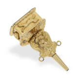 Uhrenschlüssel: musealer, extrem rarer goldener Spindeluhrenschlüssel in Form einer Schatulle, 18.Jh. - фото 2