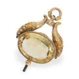 Uhrenschlüssel: musealer Prunkschlüssel mit Citrin, Frankreich um 1820 - Foto 2