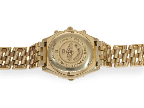 Armbanduhr: Breitling-Rarität, Chronomat K13050.1 in 18K Vollgold, mit Box und Papieren - Foto 7