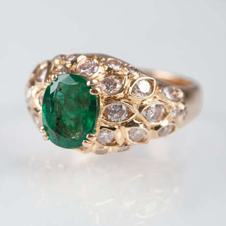 Hochfeiner Smaragd-Brillant-Ring - фото 1