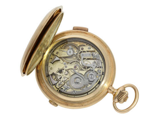 Taschenuhr: schwere, große und komplizierte astronomische Savonnette mit Minutenrepetition und Chronograph, insgesamt 7 Komplikationen, Schweiz für den russischen Markt, um 1900 - photo 2