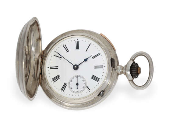 Extrem seltene Taschenuhr mit verstecktem erotischen Automat und Repetition, ca. 1890 - Foto 2